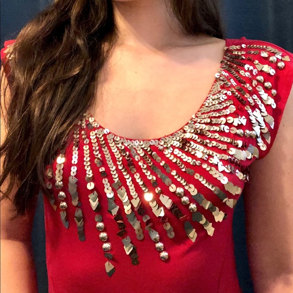 Red mini dress - Picture 3 of 5